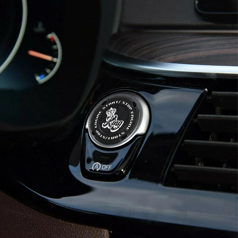 Car Starter Button Cover Push Start Cover Anti-Scratch Car Engine Button Decoration Cover Push Start Ignition Cover For Vehicle
