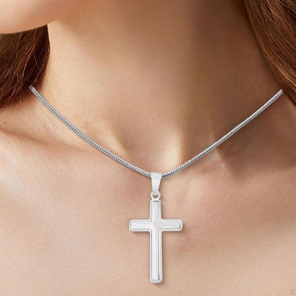 Mens Necklace Cross Pendant for Men Charm Simple Boyfriend to