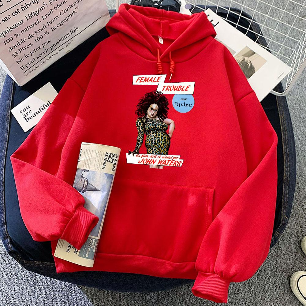 Female Trouble Are Divine Printing Hoodies Comedy Musical Graphic Sweatshirt for Women/Men Sudaderas Unisex Fleece Casual Hoodie