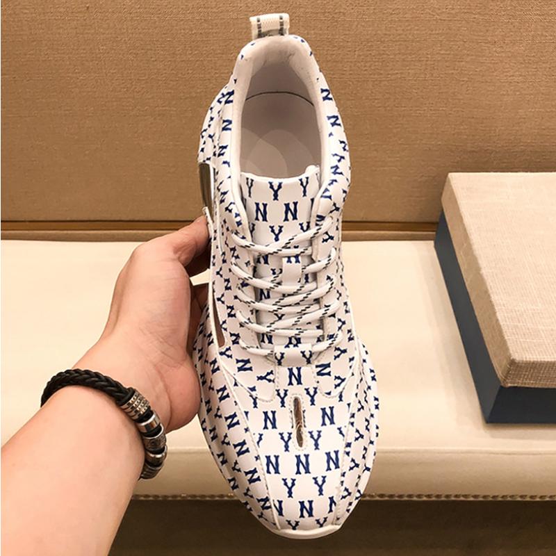 Brand Men Sneakers Fashion Print Casual Shoes Men Breathable Lace Up Running Shoes Luxury High Quality Men Sport Shoes 2024 New
