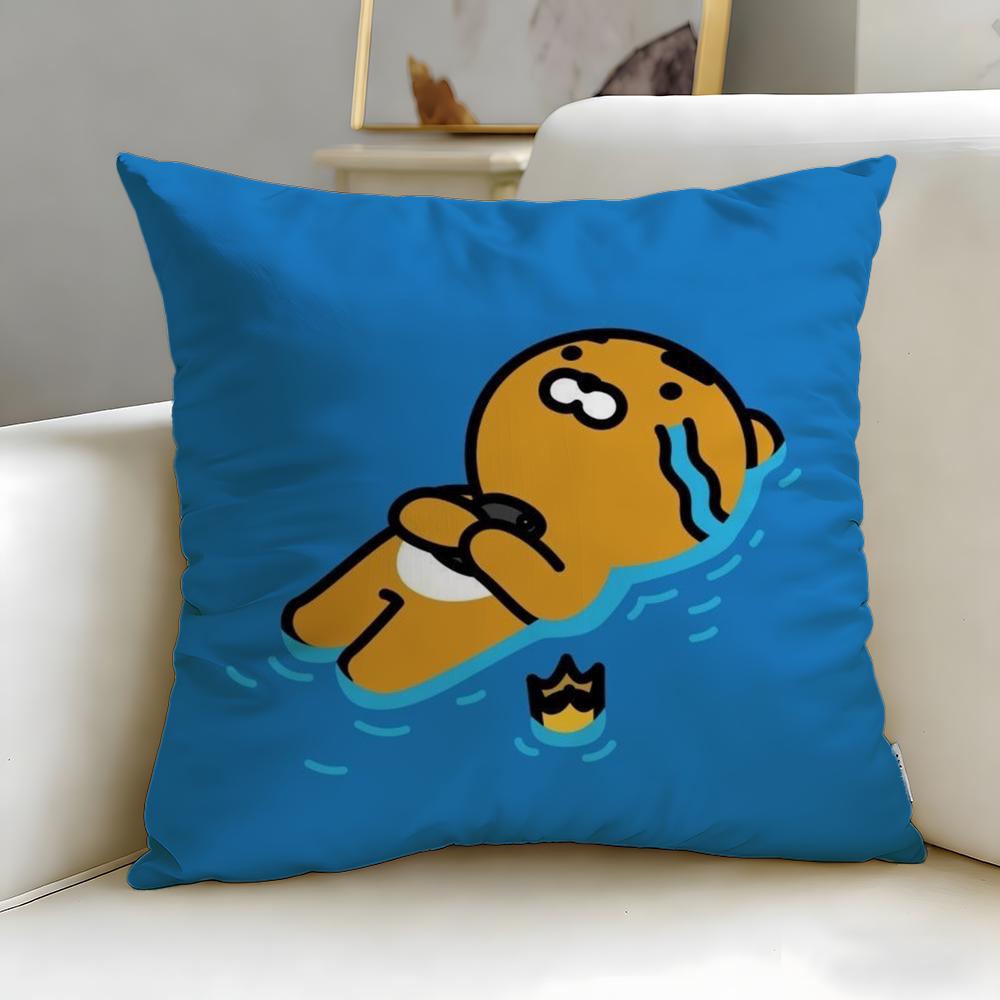 popular cartoon brand Kakao Friends Cushion Cover Soft  EasyWash Pillow Case  Versatile for Couch Bed Travel and Office