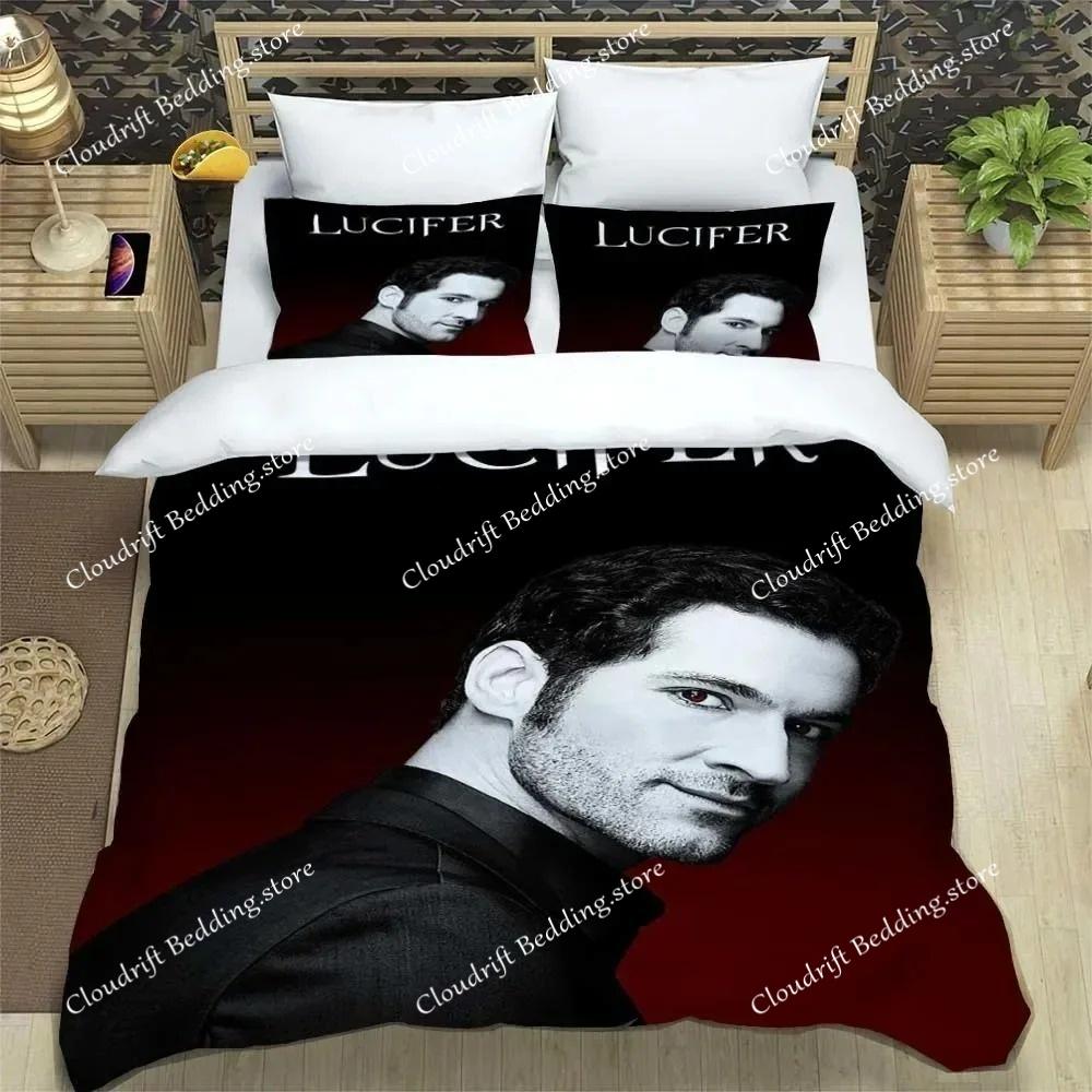 Cartoon TV Lucifer Bettwäsche-Set Exquisites Bettwaren-Set Erwachsenen Bettbezug Steppdecke Bettwäsche-Set Geburtstagsgeschenk026