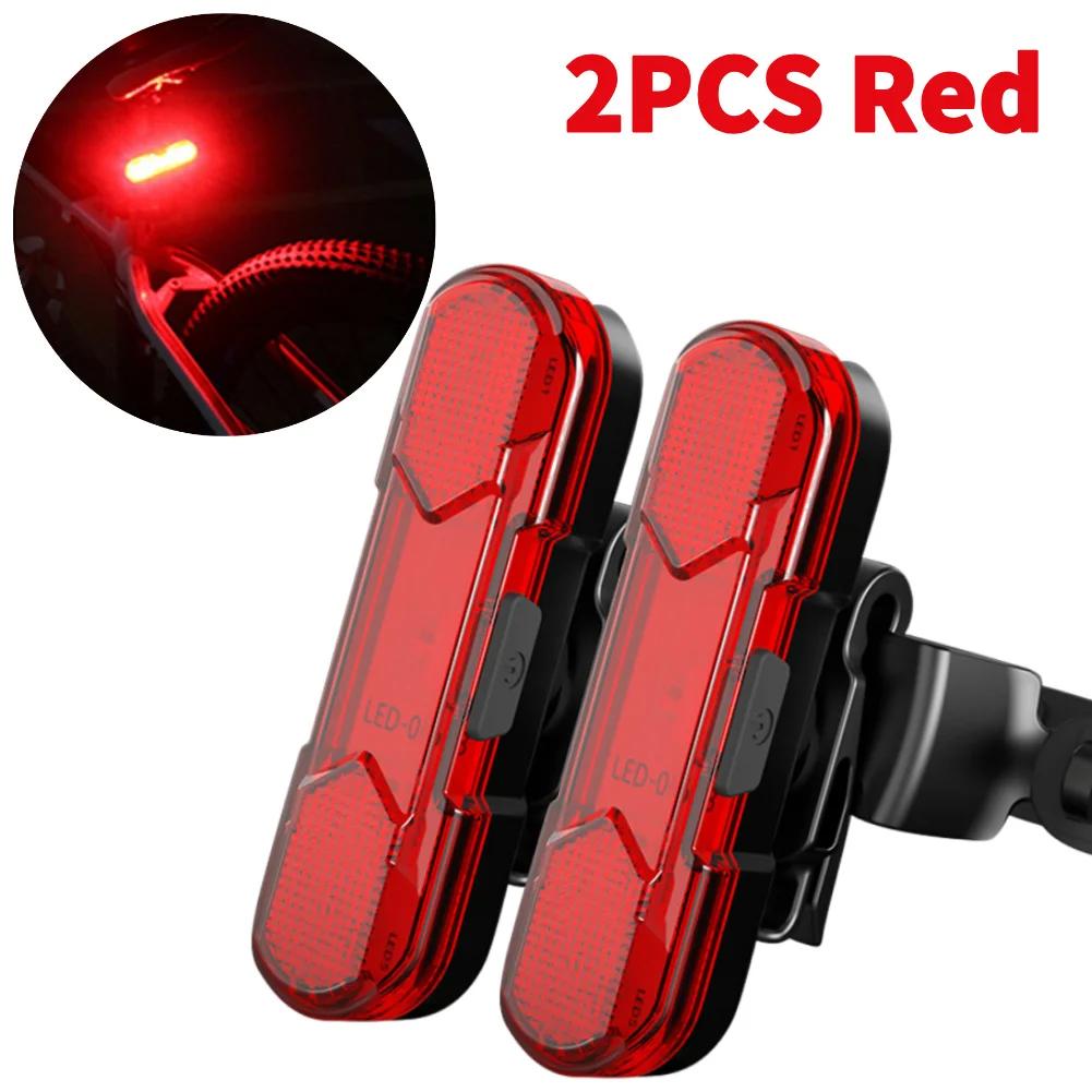 1/2PCS USB Rechargeable LED Bike Light Waterproof Bicycle Seatpost Cycling Tail Light Safety Warning Bicycle Rear Light