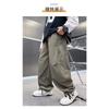 Boys Straight Loose Solid Color Casual Long Work Pants For Big Boys