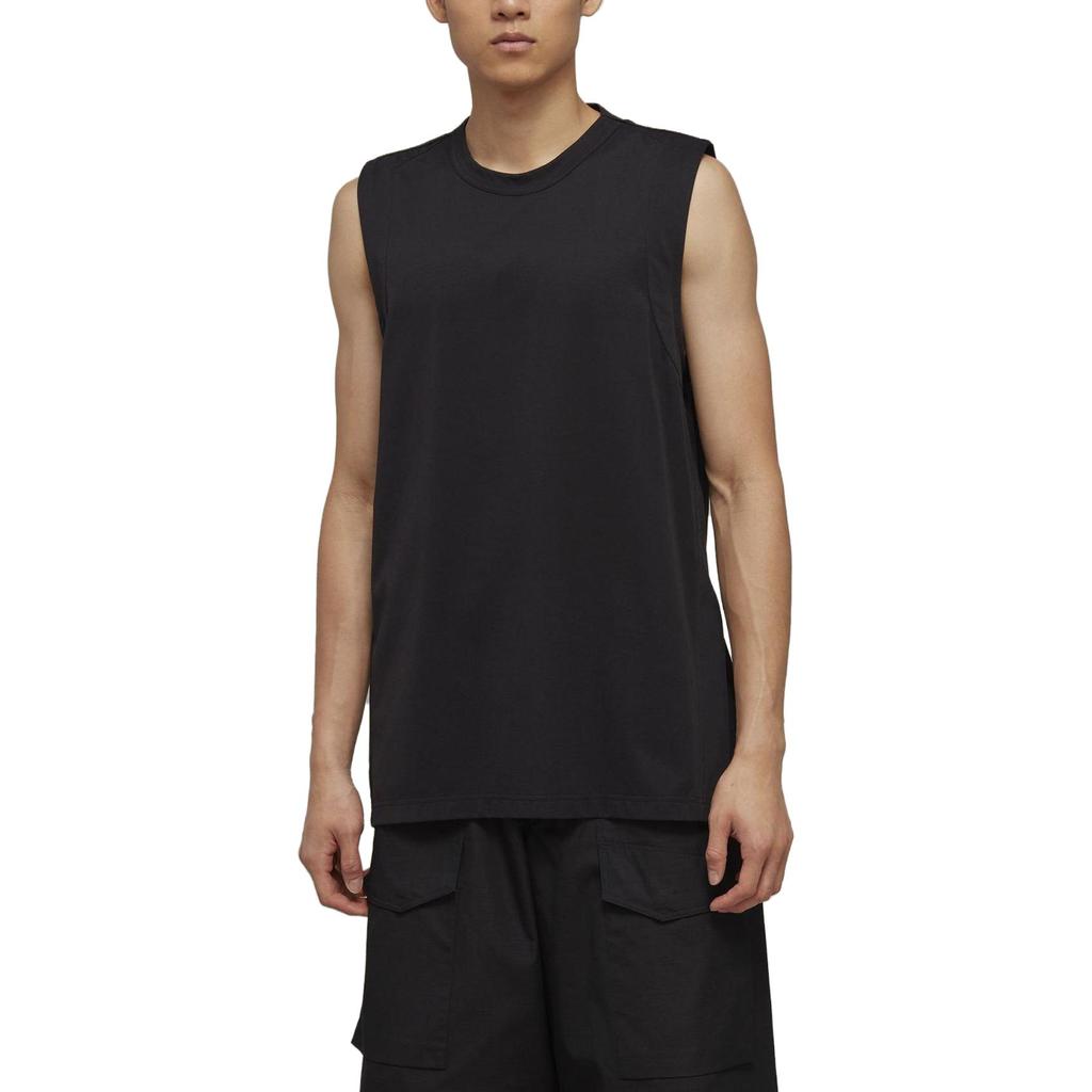 Y-3 SS23 Casual Sleeveless Solid Color Loose Commuter Vest Unisex Tops Black HY1255