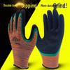 Men's and Women's Waterproof Non-Slip Rubber Coated Work Gloves - Wear-Resistant and Thickened for Construction Sites
