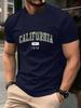 California Dal 1978 Stampa Uomo Maglietta Cotone Estate Girocollo Manica Corta Top Oversize Morbida Maglietta Casual Abbigliamento Maschile