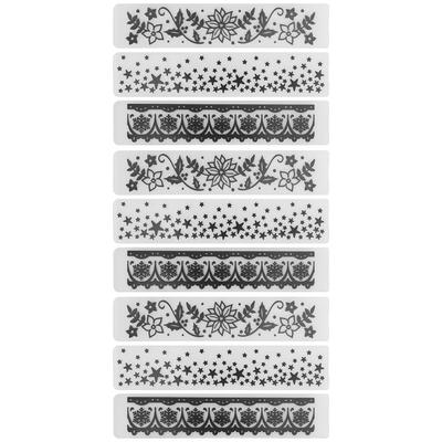9Pcs Embossing Folder DIY Plastic ConcaveConvex Embossed Template Paper Crafts for Card Scrapbook