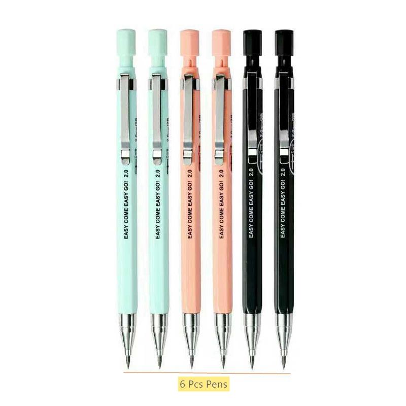 2.0mm Mechanical Pencil Set Creative Pencil Rod Refill for Shool Office Writing Supplies Kids Girl Exam Spare Korean Stationery