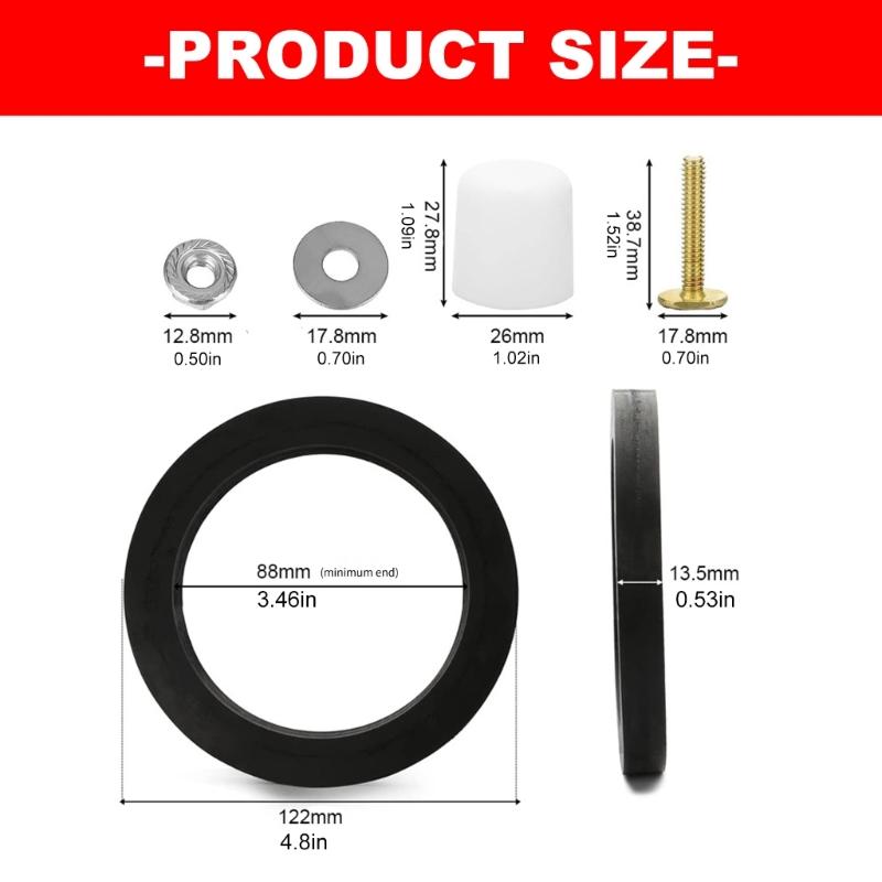 RVs Toilet Repair Seal Set, Silicone Molded Seal Kit with Mounting Hardware for 300 310 320 385311652 Routine Service