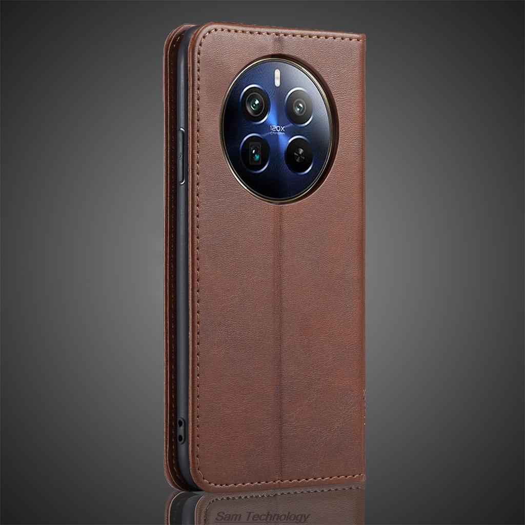 Magnetic Attraction Leather Case for OPPO Realme P1 Pro RMX3844 6.7" Holster Flip Cover Case Wallet Phone Bags Capa Fundas Coque