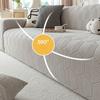 2025 High-End Solid Elastic Sofa Cover Non-Slip All-Inclusive Polar Fleece Sofa Protector Soft Stretch Dust Cover with Strap