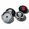 4pcs Skull Logo Emblem Car Wheel Center Caps 66MM Clips 62MM Rim Hubcaps Dust Cover Hub Wheels Cap Replacement Car Accessories
