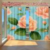 2D FLAT PRINTING 2pcs Curtains (Without Rod) Floral Elegance Design(1) Ramadan Festival Chic Print Curtains Versatile Polyester