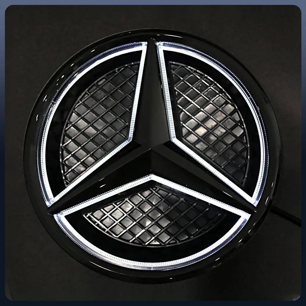 2025 Hot Car Sticker Emblem Light Car Front Grille Illuminated Logo Star Badge Fit For Mercedes Benz A B C E S R SL ML GL GLA GL