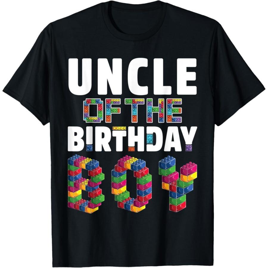 Uncle master Builder Boy Building Blocks Birthday Bricks T-Shirt XXXXXL чёрный