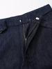 European & American Women's Casual Denim Bow Tie Lace-up Shirt with Wide-leg Pants - Early Autumn Fashion