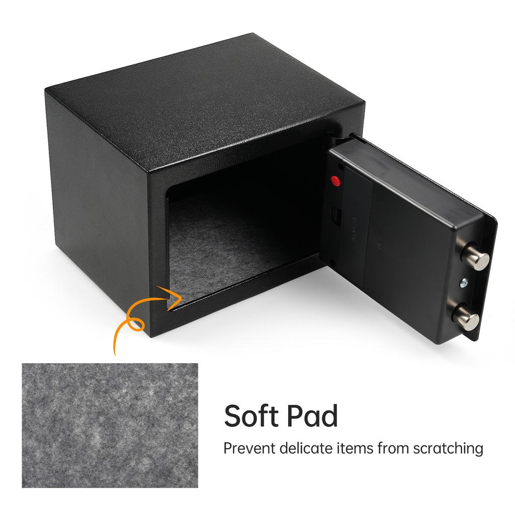 Cajas Fuertes para el Hogar Caja Impermeable Ignífuga + Bolsa para Documentos con Teclado y 2 Llaves de Repuesto Digital para el Hogar