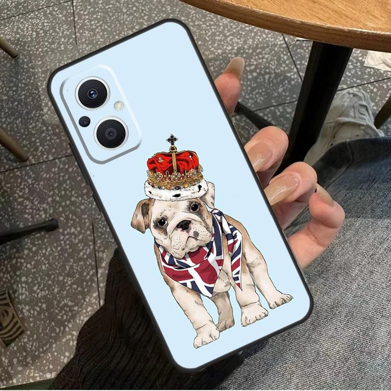 British Bulldog For OPPO Reno 10 11 12 13 14 Pro 7 8 Lite 8T 11F 12F 13F 14F OPPO Find X8 X9 X5 X6 Pro Case