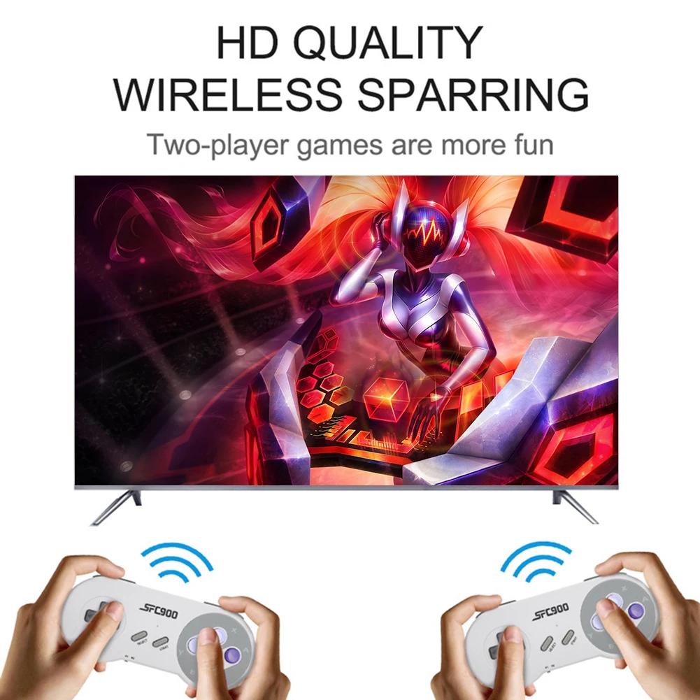 1-5 Set SF900 Retro Handheld Game Console 2.4G Wireless Receiver HD TV Portable Video Game Console with 2 Gamepad 4700 Games