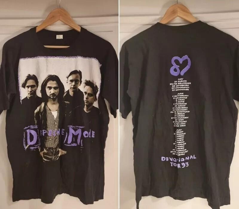 Depeche Mode Концертный Тур 90-х 2 Стороны Черная Унисекс Футболка Мужчины Женщины S-5XL Унисекс Футболка XXL