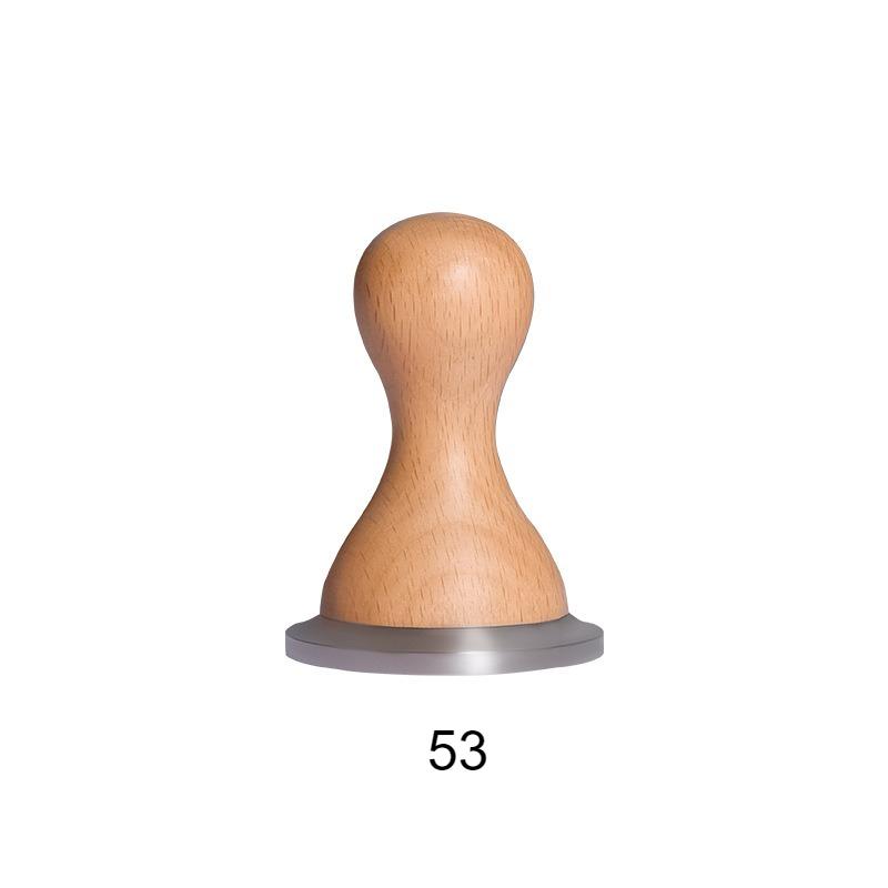 304 Stainless Steel Coffee Tamper Beech Wood Handle Espresso Coffee Hammer Stainless Steel Base Barista Tools 51/53/58mm