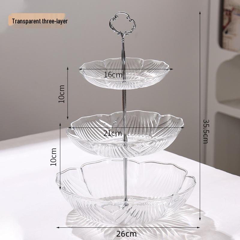 Exquisite Bear Fruit Plate: Multi-Layer Dessert & Candy Display for Luxurious Living Rooms.