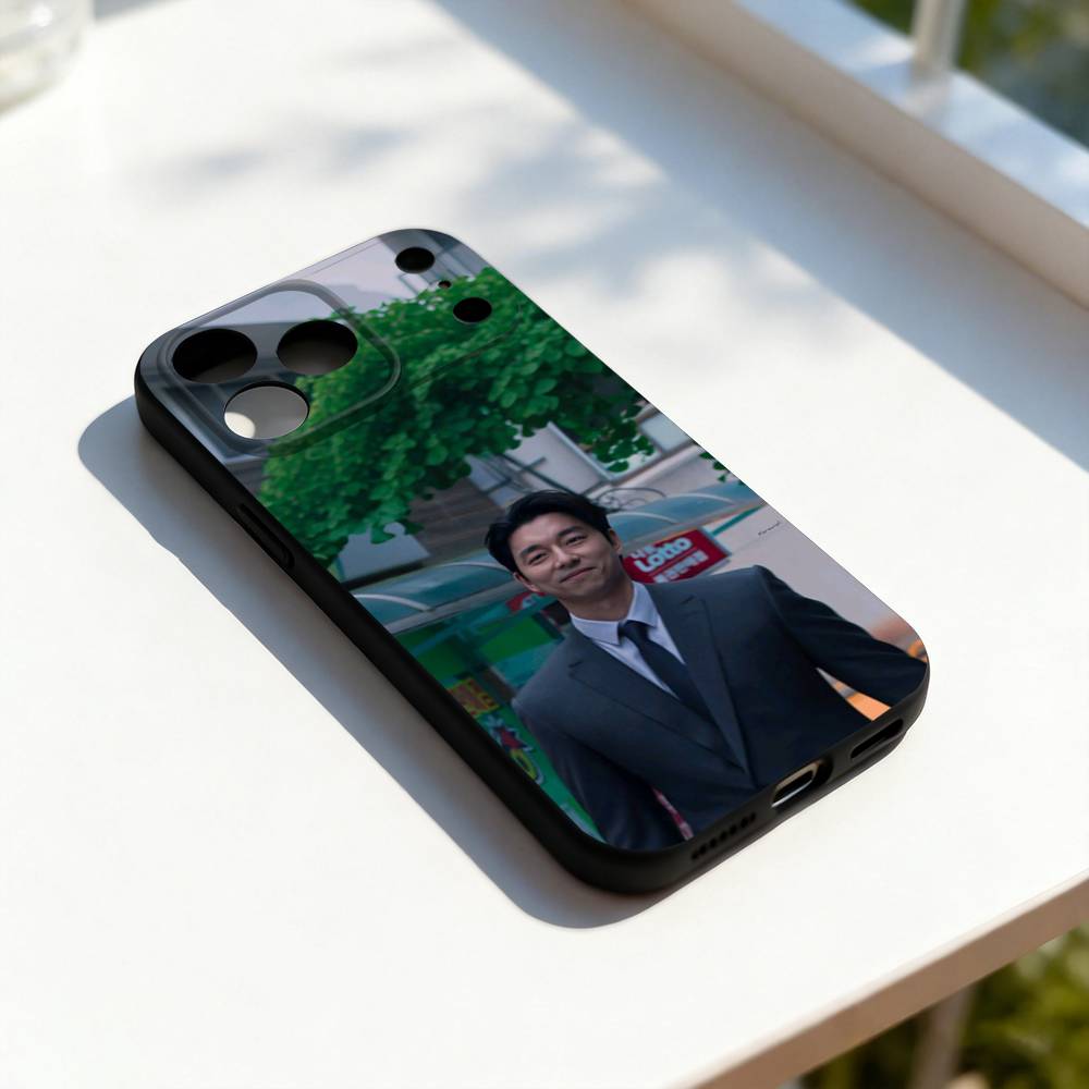 

G-Gong yoo Korea Cool Phone Case For iPhone 17,16,15,14,13,12,11,Pro,Max,Plus,E,SE4,Air,Mini Black Soft Cover iPhone16e
