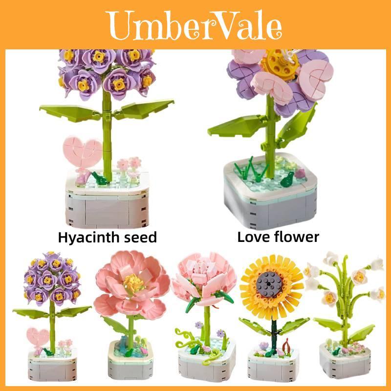 Educational Flower Assembly Toy Innovative Plant Building Blocks For Kids Abs Plastic Material
