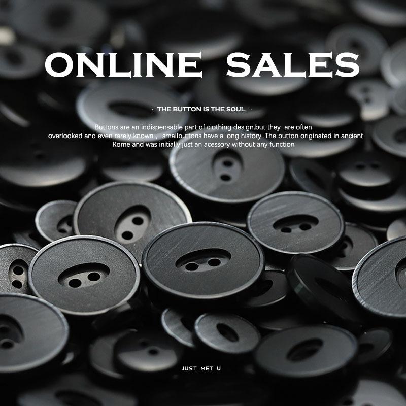 Eyes Resin Thin Edge Buttons Black And White Clothing Accessories Men'S And Women'S Suit Jacket Versatile Coat Windbreaker Buttons