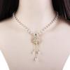 Jewelry Fashion Accessories Lotus Shape Korean Style Necklace Crystal Pendant Women's Necklace