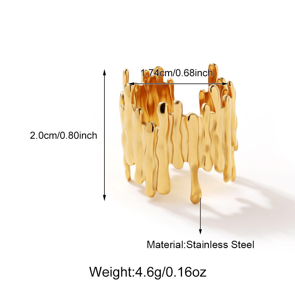 Женское геометрическое овальное кольцо из титановой стали в ретро-стиле, регулируемое, с французским модным дизайном.