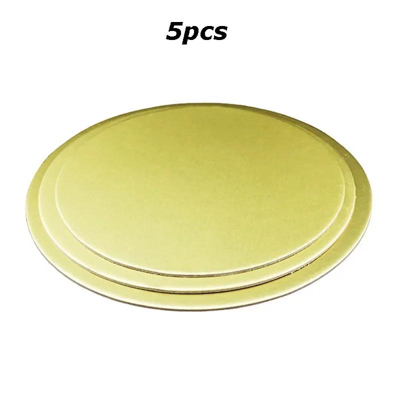 5/10Pcs Round Cake Board Circle Base Plate Disposable Paper Cupcake Dessert Tray Cake Stand Pastry Mat Liners Baking Accessories