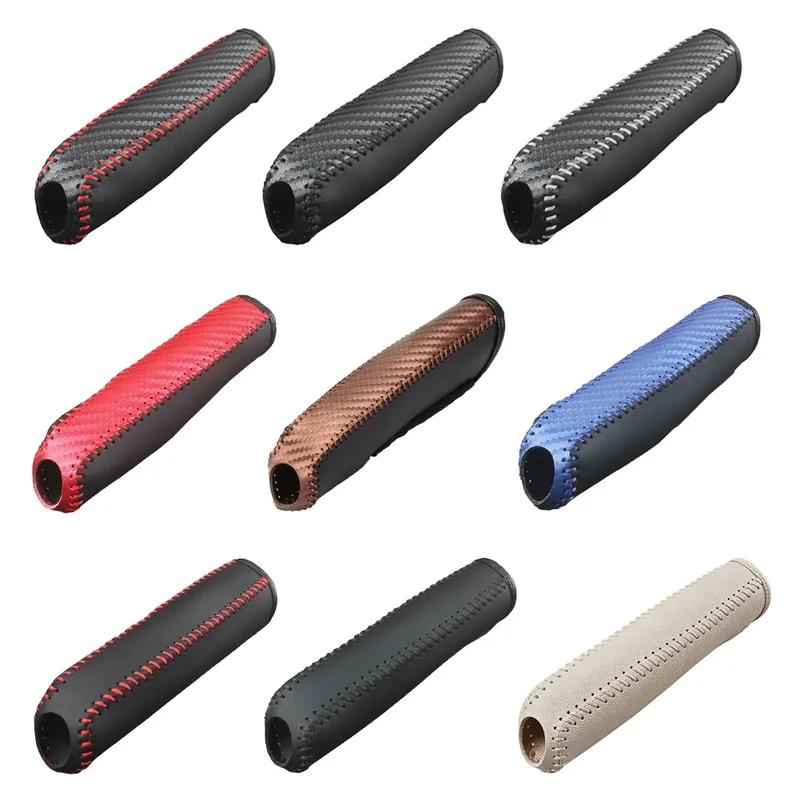 Universal Auto Anti-Skid Hand Brake Cover Car Interior Accessory Microfiber Leather Car Gears Handbrake Cover Protective Sleeve