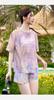 Plus Size Women's Three-Piece Long Sleeve Swimwear Set with Cover-Up – Slimming, Stylish, and Perfect for Hot Springs