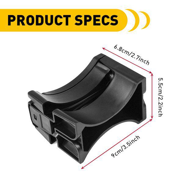 Toyota-Compatible Black ABS Cup Holder Divider