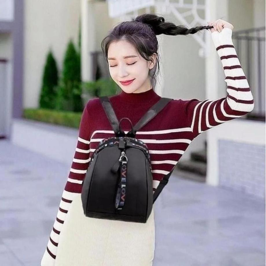 1 Pcs Oxford Cloth Backpack For Women New Casual Ribbon Student Girl Small Backpack For Women