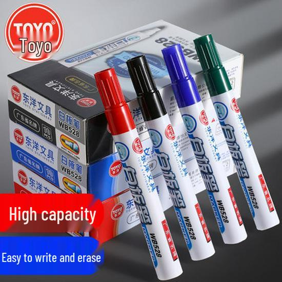 Toyo WB-528 Erasable Whiteboard Markers - 100 Pieces with Free Shipping красный