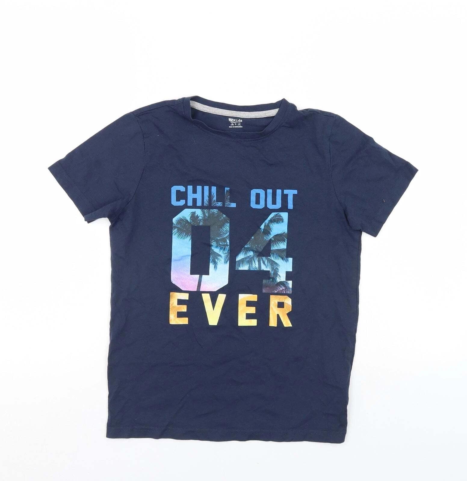 

F&F Boys Blue Cotton blend T-Shirt Size 11-12 Years 160