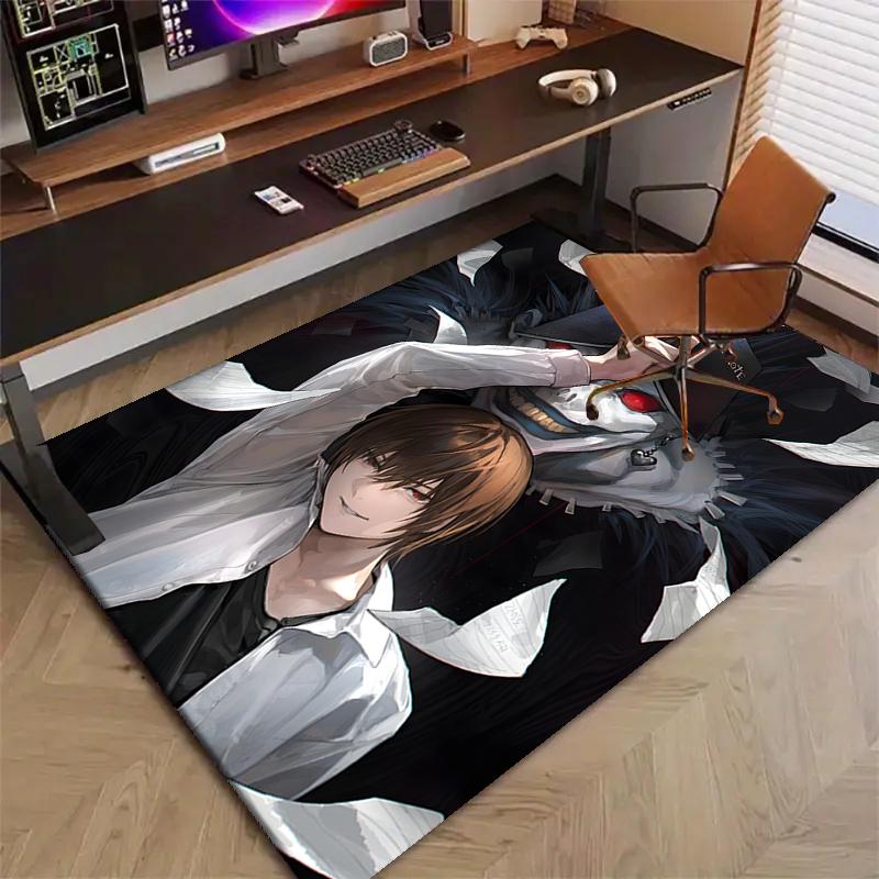 D-Death Note2Printed Area Rug Carpet for Bedroom Living Room Home Decor Rugs Mat Non Slip Mat Rug for Bedside