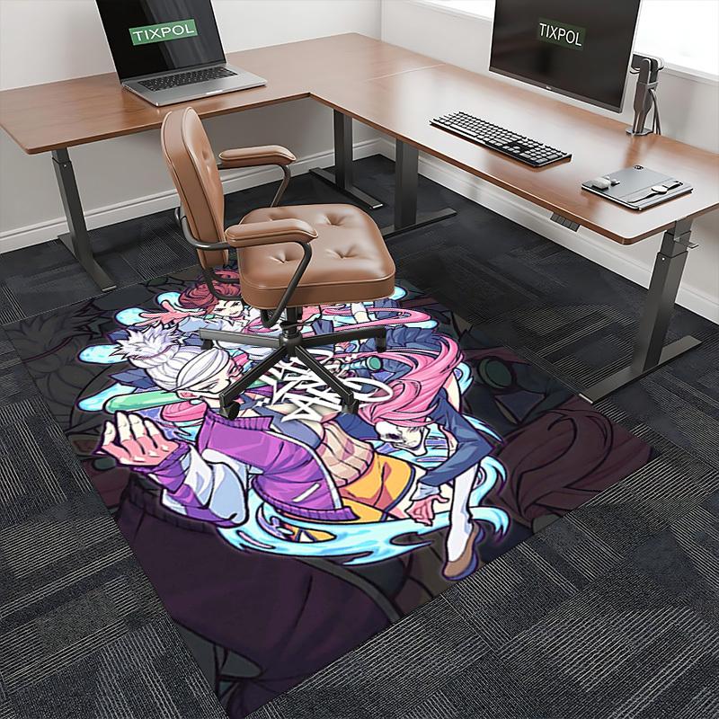 1pc Anime Cartoon Design Office Chair Mat - Hop-Aro Character Series, Non-Slip Carpet for Home Decor, Suitable for All Seasons, Perfect Gift for Anime