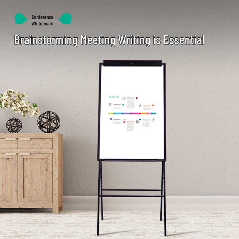 Deli 60x90cm A-Frame Easel Whiteboard with Paper Clamp