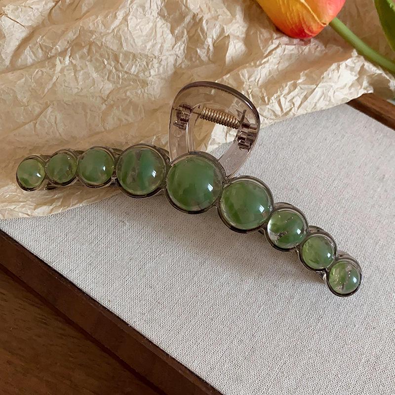 

Корейская смоляная заколка для волос: Роскошный зажим-краб для элегантных причесок зелёный