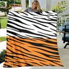 Tiger Print Pattern Beast Blanket,Flannel Blanket Throw Blanket,Child Warm Blanket for Home Living Room Bedroom Beds Sofa Picnic