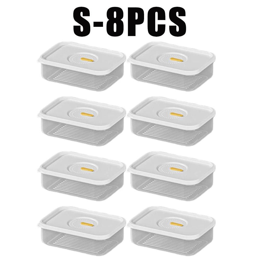 Refrigerator Transparent Storage Box Food Freshness Organizer Cheese Keeper Box Turkey Sausage Storage Box For Kitchen Fridge