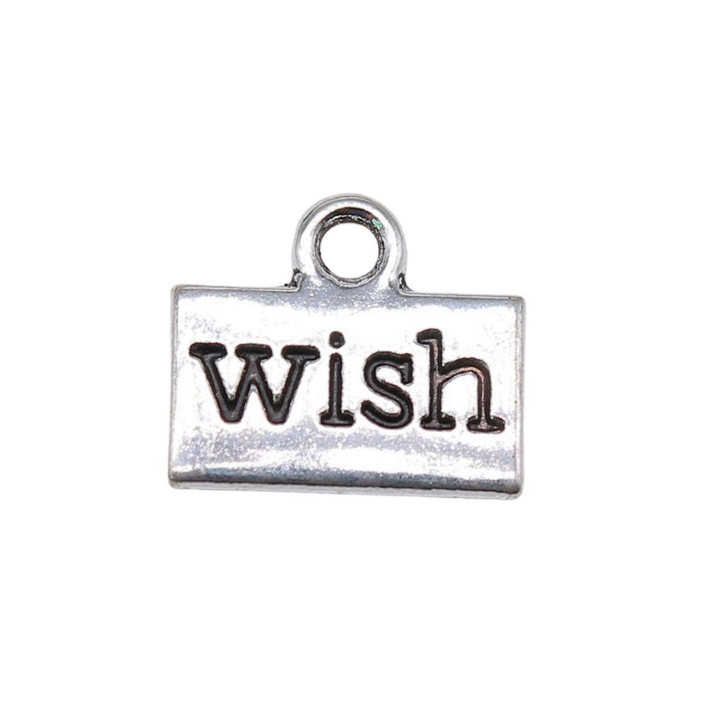 Charms Rectangle Tags Badges Friendship Pendants Minimalist Jewelry Components QC104