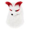 Halloween party simulation plush canine wolf head half face mask Viking medieval costume headgear props
