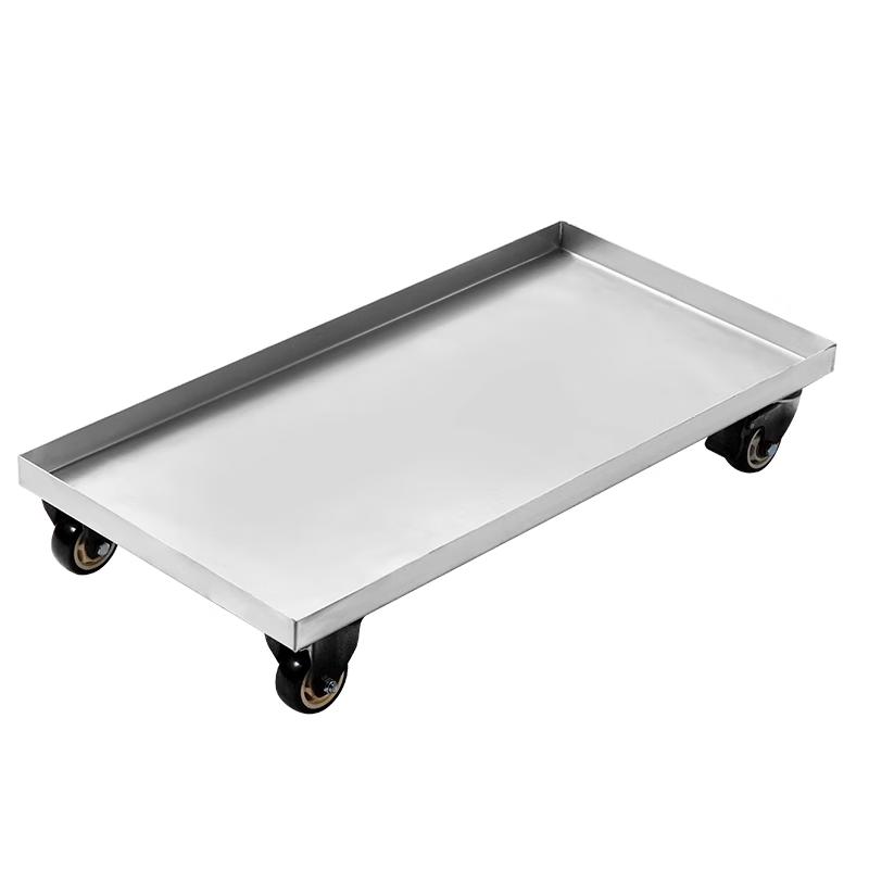 Rectangular Mobile Flower Pot Tray with Wheels