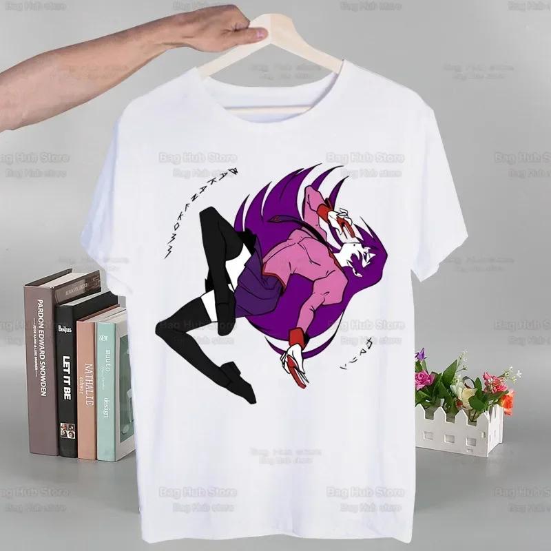 

Bakemonogatari Senjougahara Oshino Shinobu Забавная футболка Мужская Повседневная Футболка с коротким рукавом Ом Манга Унисекс Футболка Футболки 4XL