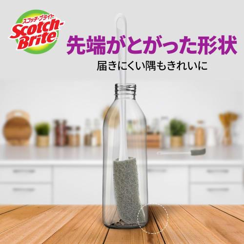 3M Sponge Brush Water Bottle Amazing Bottle Washing Replacement Gray Scotch Bright MBC-03KGY-R